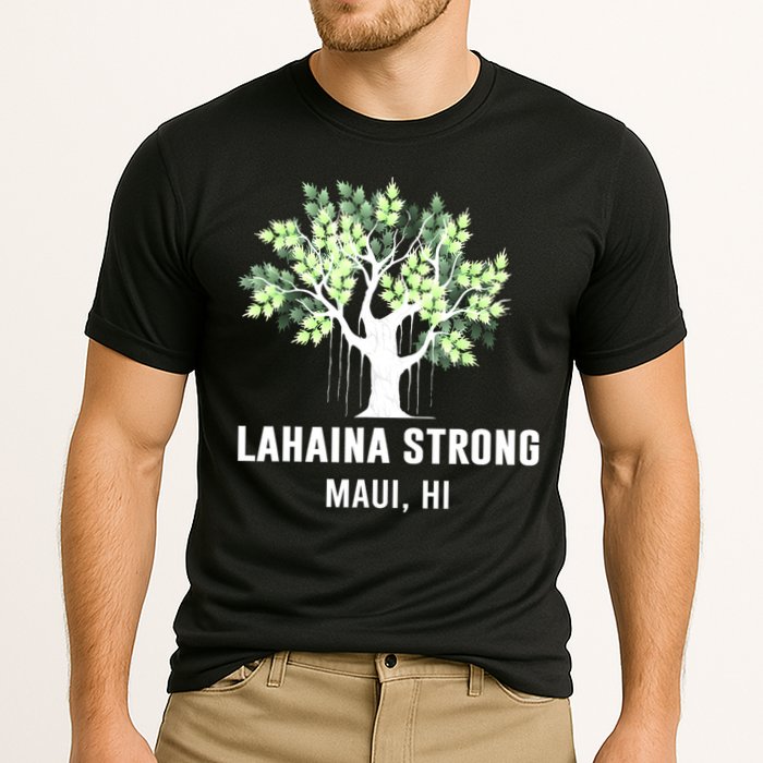 Lahaina Strong Maui Hawaii Old Banyan Tree Cooling Performance Crew T-Shirt