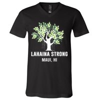 Lahaina Strong Maui Hawaii Old Banyan Tree V-Neck T-Shirt