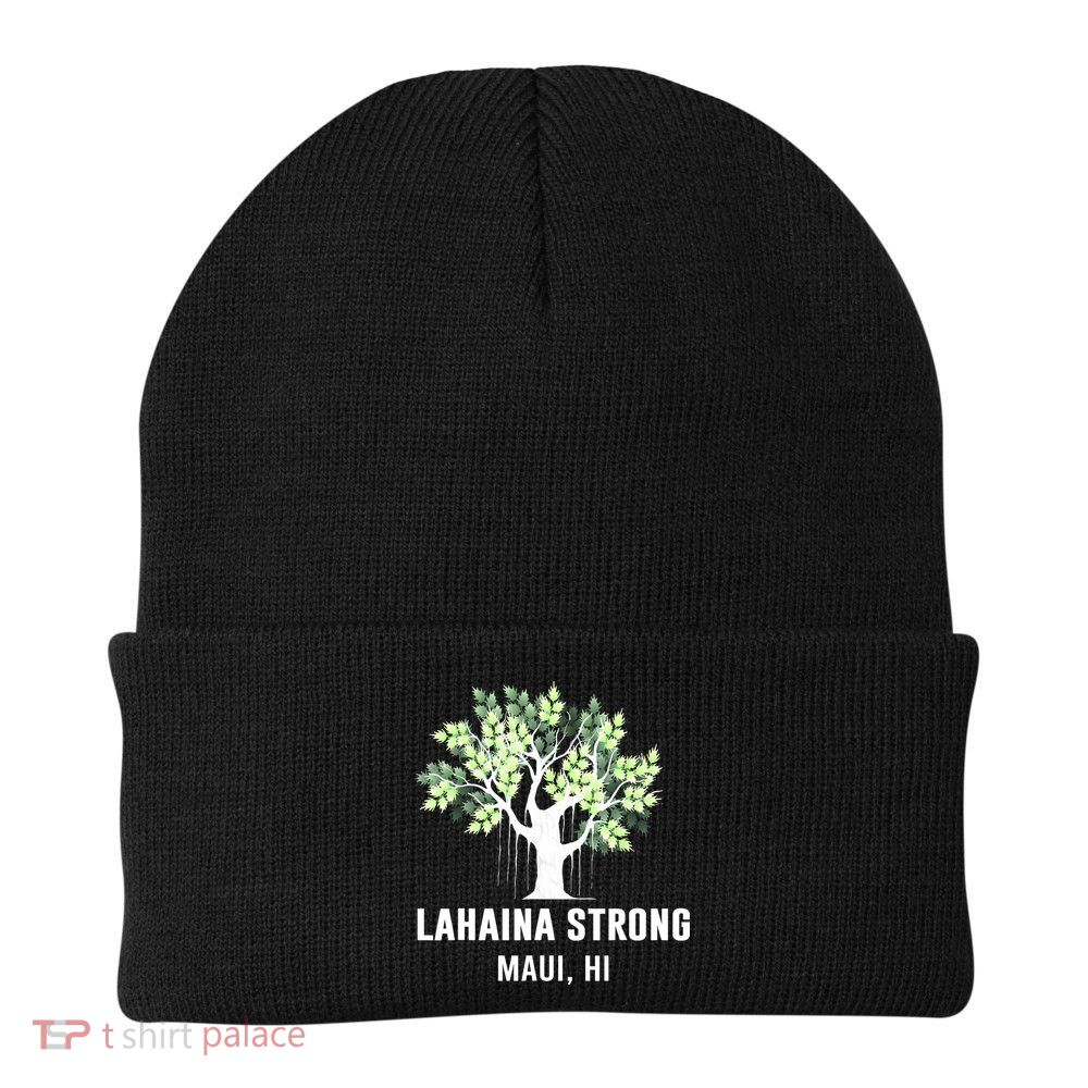 Lahaina Strong Maui Hawaii Old Banyan Tree Beanie