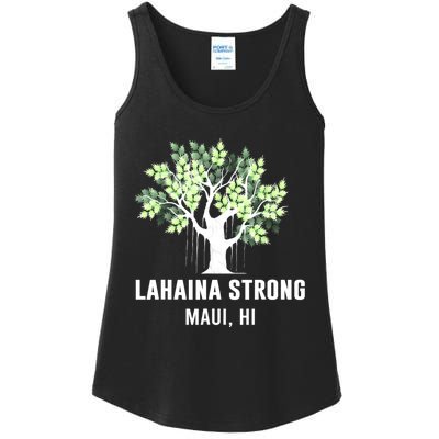 Lahaina Strong Maui Hawaii Old Banyan Tree Ladies Essential Tank