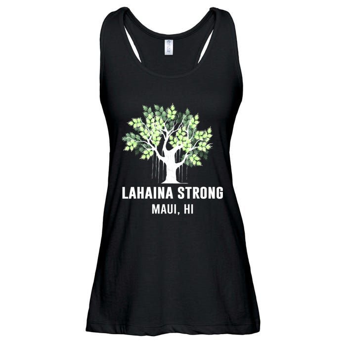 Lahaina Strong Maui Hawaii Old Banyan Tree Ladies Essential Flowy Tank