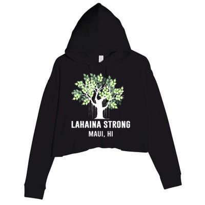 Lahaina Strong Maui Hawaii Old Banyan Tree Crop Fleece Hoodie