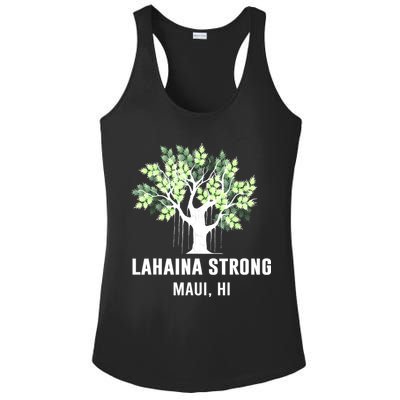 Lahaina Strong Maui Hawaii Old Banyan Tree Ladies PosiCharge Competitor Racerback Tank