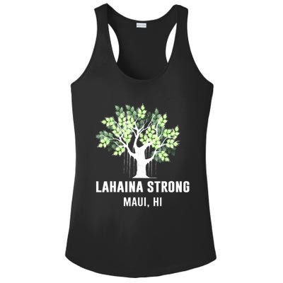 Lahaina Strong Maui Hawaii Old Banyan Tree Ladies PosiCharge Competitor Racerback Tank