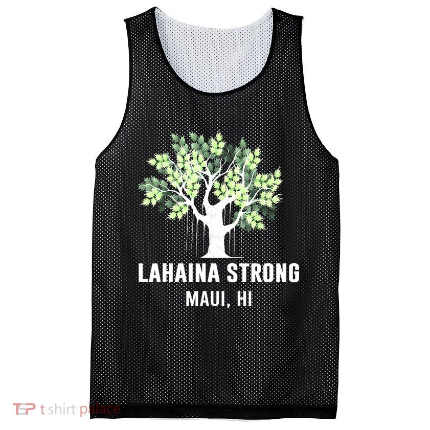 Lahaina Strong Maui Hawaii Old Banyan Tree Mesh Reversible Basketball Jersey Tank