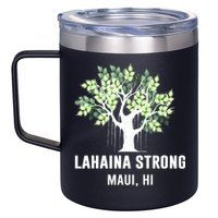 Lahaina Strong Maui Hawaii Old Banyan Tree 12oz Stainless Steel Coffee Mug