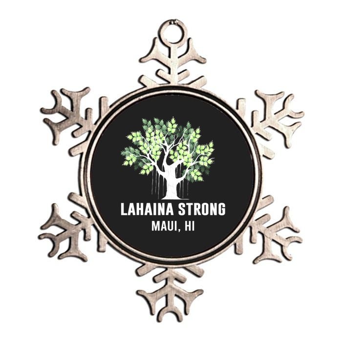 Lahaina Strong Maui Hawaii Old Banyan Tree Metallic Star Ornament