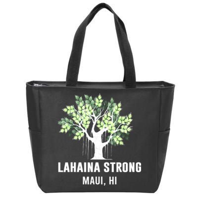 Lahaina Strong Maui Hawaii Old Banyan Tree Zip Tote Bag
