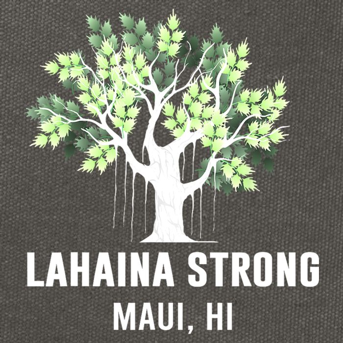 Lahaina Strong Maui Hawaii Old Banyan Tree Cotton Canvas Backpack