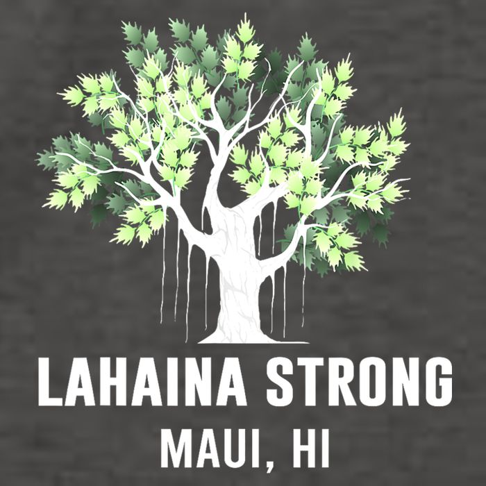 Lahaina Strong Maui Hawaii Old Banyan Tree Vector Backpack