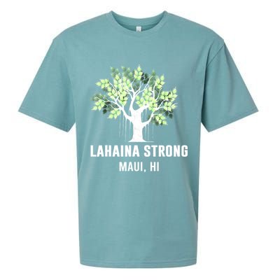 Lahaina Strong Maui Hawaii Old Banyan Tree Sueded Cloud Jersey T-Shirt