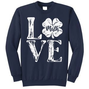 Love Shamrock Matheacher St Patricks Day Sweatshirt