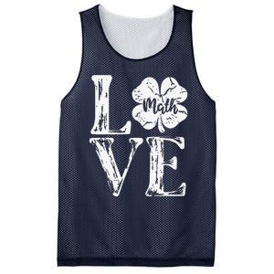 Love Shamrock Matheacher St Patricks Day Mesh Reversible Basketball Jersey Tank