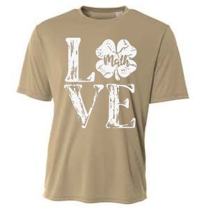 Love Shamrock Matheacher St Patricks Day Cooling Performance Crew T-Shirt