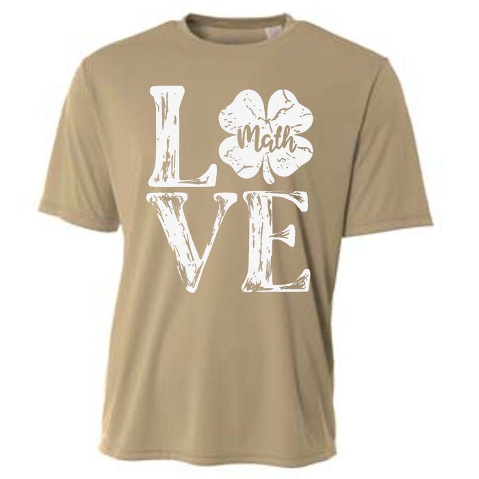 Love Shamrock Matheacher St Patricks Day Cooling Performance Crew T-Shirt