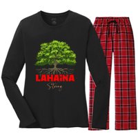 Lahaina Strong Maui Hawaii Women's Long Sleeve Flannel Pajama Set 