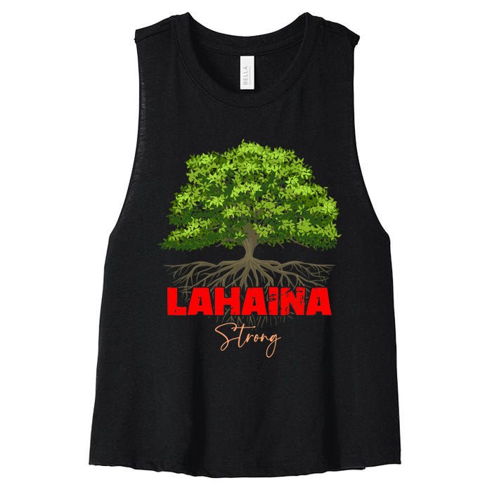 Lahaina Strong Maui Hawaii Women's Racerback Cropped Tank