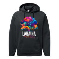 Lahaina Strong Maui Hawaii Old Banyan Tree Performance Fleece Hoodie