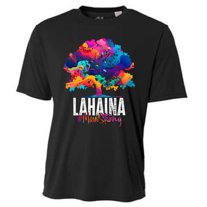 Lahaina Strong Maui Hawaii Old Banyan Tree Cooling Performance Crew T-Shirt