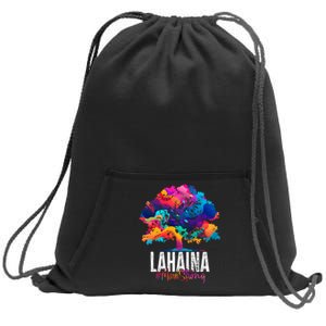 Lahaina Strong Maui Hawaii Old Banyan Tree Sweatshirt Cinch Pack Bag