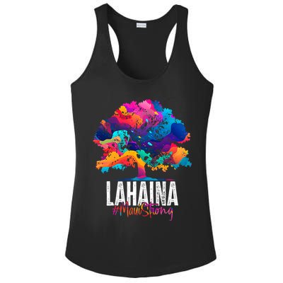 Lahaina Strong Maui Hawaii Old Banyan Tree Ladies PosiCharge Competitor Racerback Tank