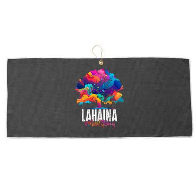 Lahaina Strong Maui Hawaii Old Banyan Tree Large Microfiber Waffle Golf Towel