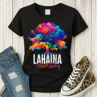 Lahaina Strong Maui Hawaii Old Banyan Tree Womens T-Shirt
