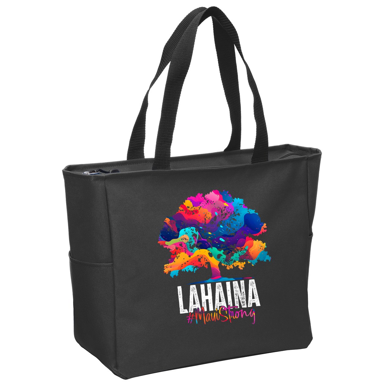 Lahaina Strong Maui Hawaii Old Banyan Tree Zip Tote Bag