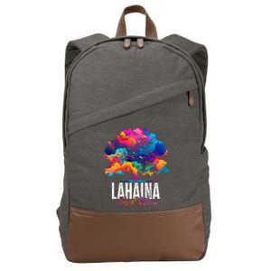 Lahaina Strong Maui Hawaii Old Banyan Tree Cotton Canvas Backpack