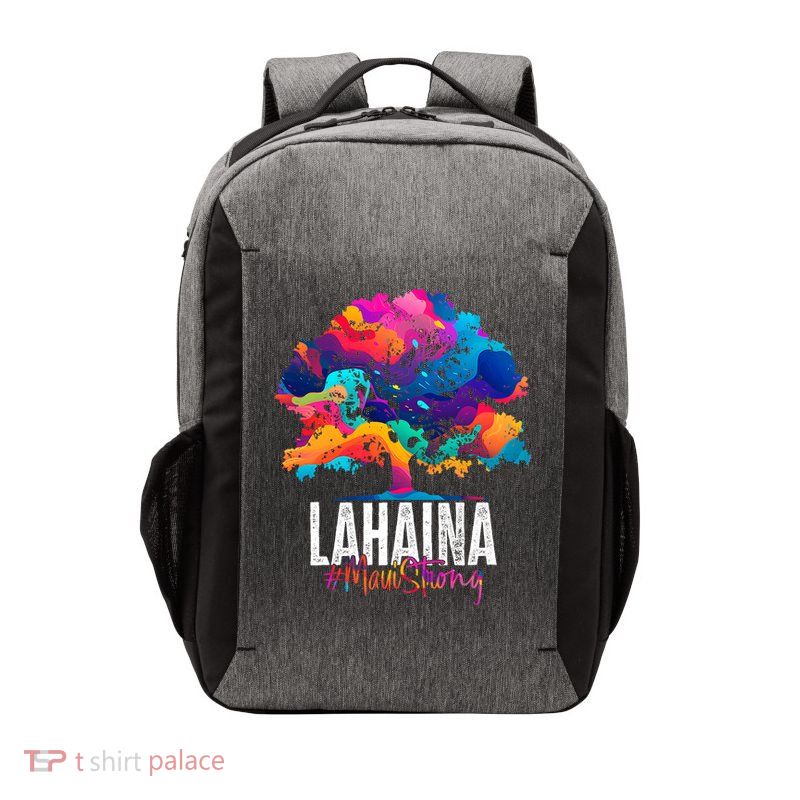 Lahaina Strong Maui Hawaii Old Banyan Tree Vector Backpack