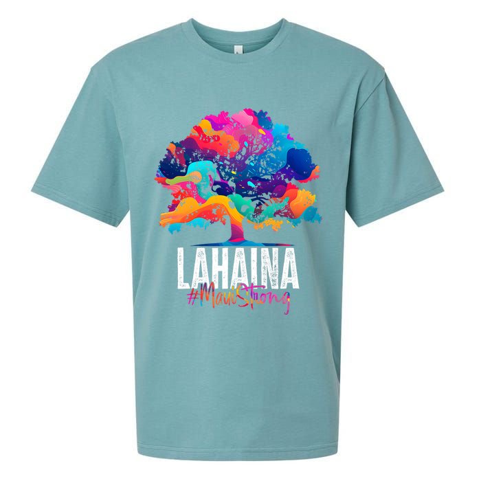Lahaina Strong Maui Hawaii Old Banyan Tree Sueded Cloud Jersey T-Shirt