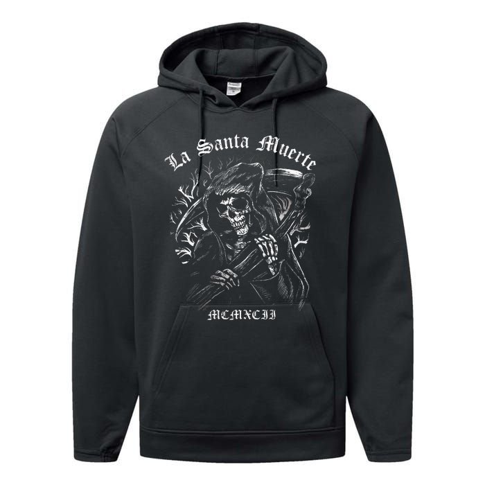 La Santa Muerte Performance Fleece Hoodie