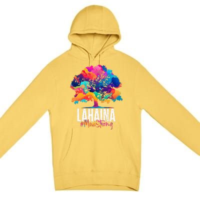 Lahaina Strong Maui Hawaii Old Banyan Tree Premium Pullover Hoodie