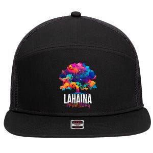 Lahaina Strong Maui Hawaii Old Banyan Tree 7 Panel Mesh Trucker Snapback Hat