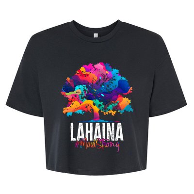 Lahaina Strong Maui Hawaii Old Banyan Tree Bella+Canvas Jersey Crop Tee