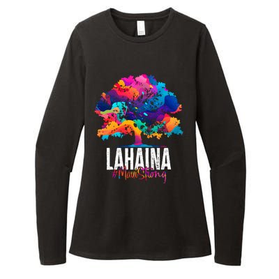 Lahaina Strong Maui Hawaii Old Banyan Tree Womens CVC Long Sleeve Shirt