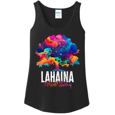 Lahaina Strong Maui Hawaii Old Banyan Tree Ladies Essential Tank