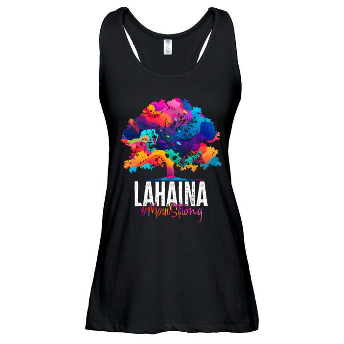 Lahaina Strong Maui Hawaii Old Banyan Tree Ladies Essential Flowy Tank