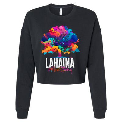 Lahaina Strong Maui Hawaii Old Banyan Tree Cropped Pullover Crew