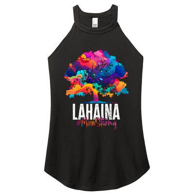 Lahaina Strong Maui Hawaii Old Banyan Tree Women’s Perfect Tri Rocker Tank