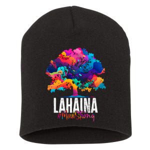 Lahaina Strong Maui Hawaii Old Banyan Tree Short Acrylic Beanie