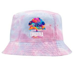 Lahaina Strong Maui Hawaii Old Banyan Tree Tie-Dyed Bucket Hat