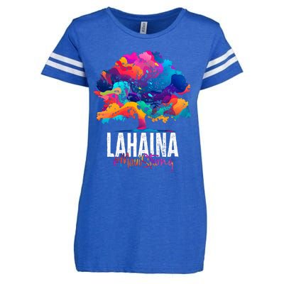 Lahaina Strong Maui Hawaii Old Banyan Tree Enza Ladies Jersey Football T-Shirt