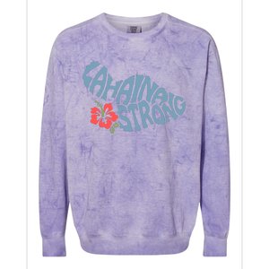 Lahaina Strong Maui Hawaii Shape Maui Hawaii Strong Maui Wildfire Lahaina Colorblast Crewneck Sweatshirt