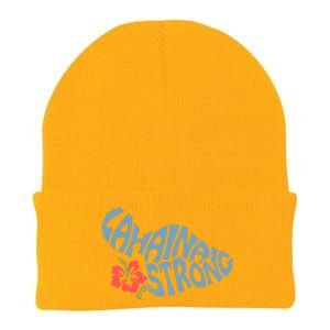 Lahaina Strong Maui Hawaii Shape Maui Hawaii Strong Maui Wildfire Lahaina Knit Cap Winter Beanie