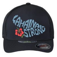 Lahaina Strong Maui Hawaii Shape Maui Hawaii Strong Maui Wildfire Lahaina Flexfit Unipanel Trucker Cap