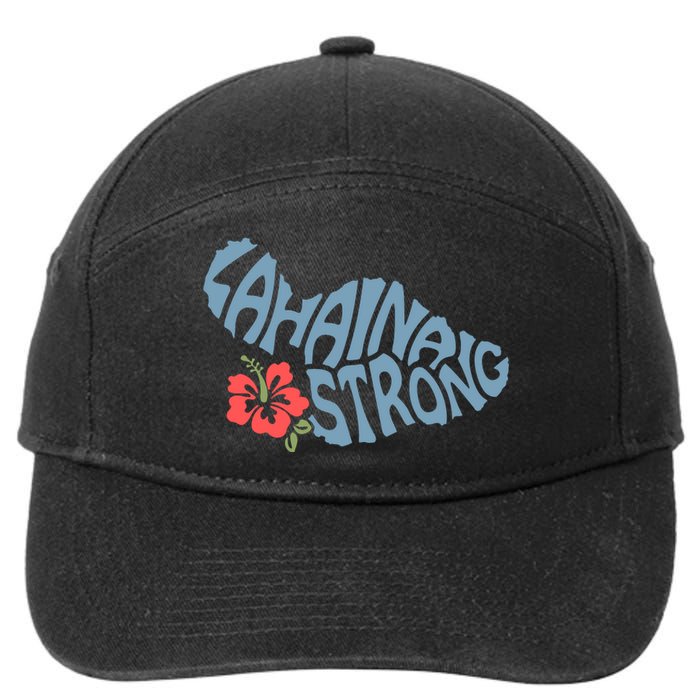 Lahaina Strong Maui Hawaii Shape Maui Hawaii Strong Maui Wildfire Lahaina 7-Panel Snapback Hat