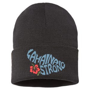 Lahaina Strong Maui Hawaii Shape Maui Hawaii Strong Maui Wildfire Lahaina Sustainable Knit Beanie