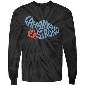 Lahaina Strong Maui Hawaii Shape Maui Hawaii Strong Maui Wildfire Lahaina Tie-Dye Long Sleeve Shirt