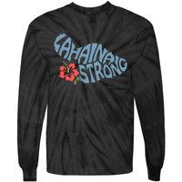 Lahaina Strong Maui Hawaii Shape Maui Hawaii Strong Maui Wildfire Lahaina Tie-Dye Long Sleeve Shirt